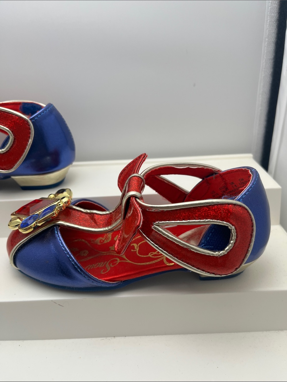 Disney Snow White Dress Shoes Sz 9/10 Red Blue Girls Princess - Picture 4 of 10